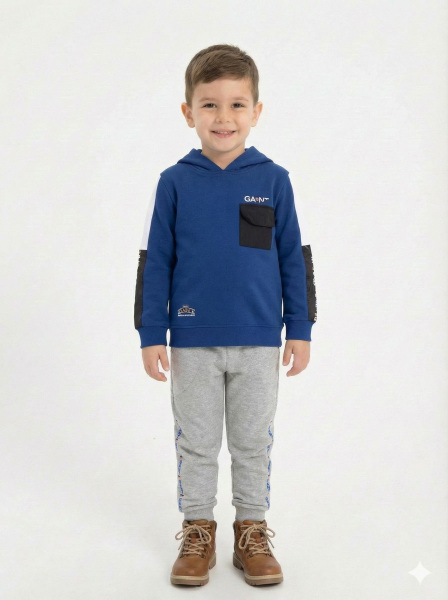 Erkek Çocuk Eşofman Takım 7-16 Yaş 1279 Mavi - NASİM ALKON