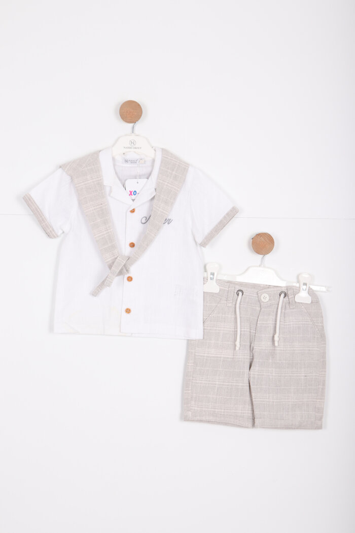 Erkek Çocuk Alt Üst Takım 1-5 Yaş 12524 Gri - 1