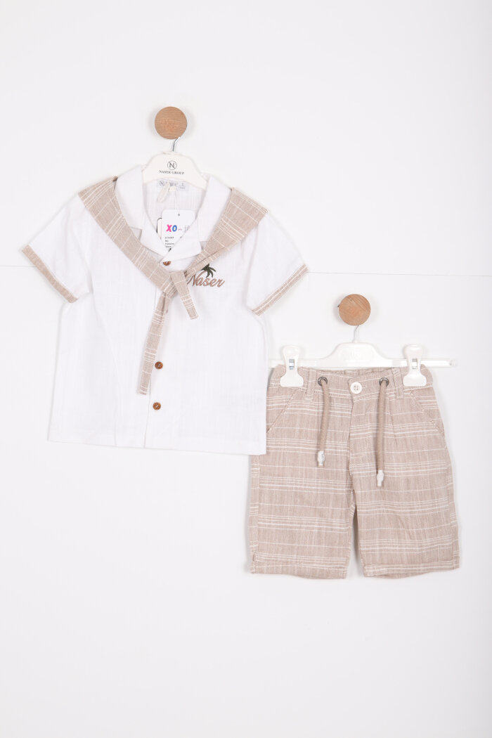 Erkek Çocuk Alt Üst Takım 1-5 Yaş 12524 Bej - 3