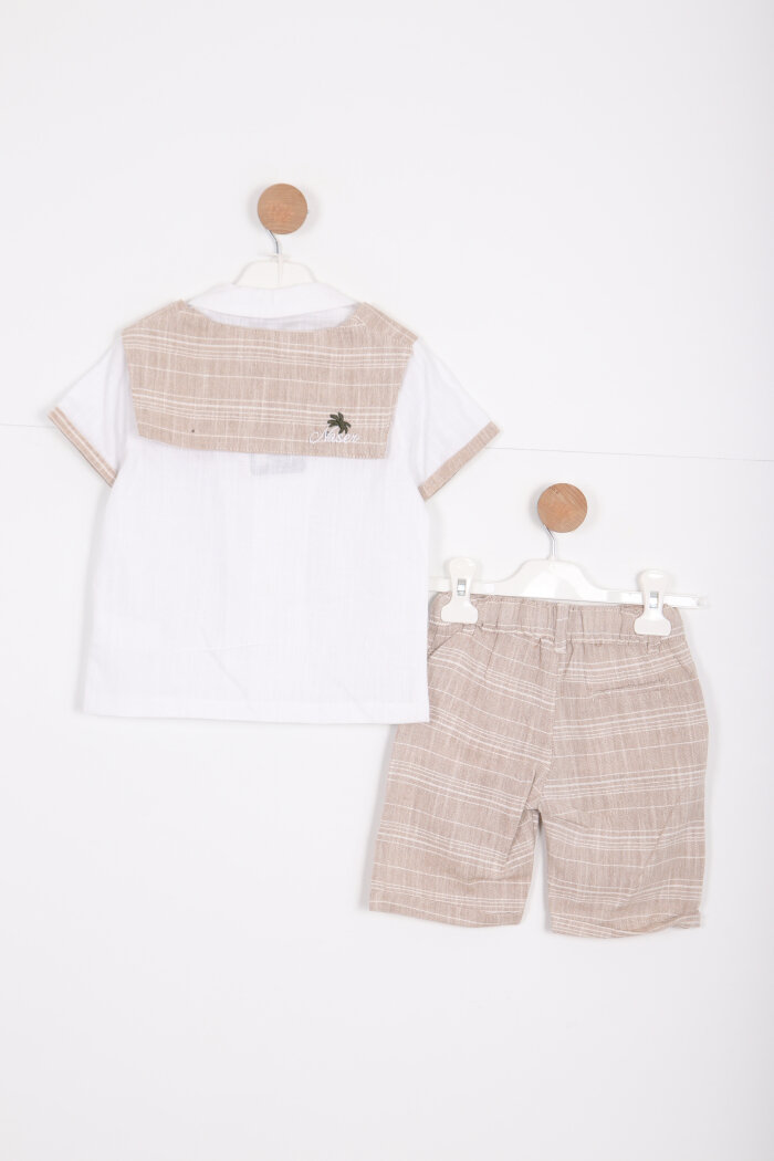 Erkek Çocuk Alt Üst Takım 1-5 Yaş 12524 Bej - 4