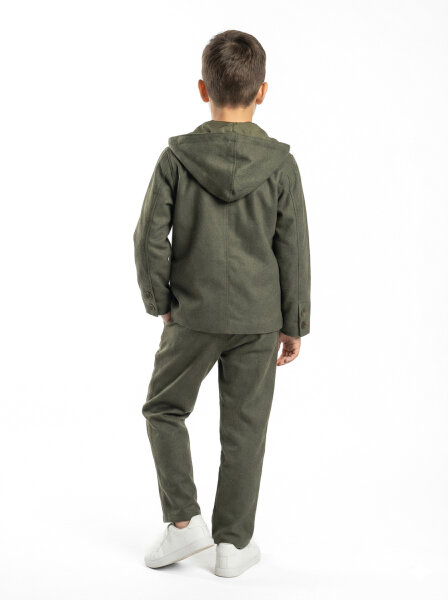 Erkek Çocuk 3'lü Alt Üst Takım 6-9 Yaş 13216 Haki - 3