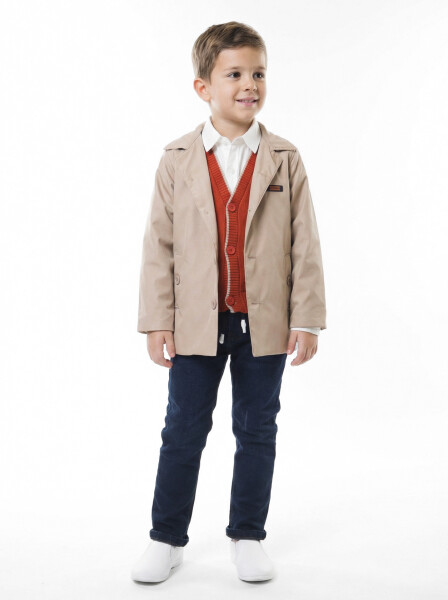 Erkek Çocuk 4'lü Alt Üst Takım 2-5 Yaş 12201 Bej - NASR GRUB