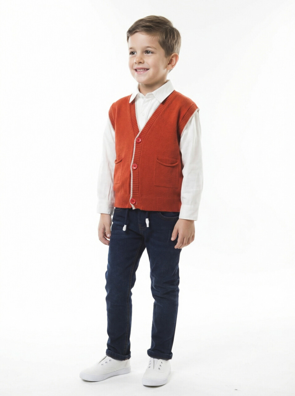 Erkek Çocuk 4'lü Alt Üst Takım 2-5 Yaş 12201 Bej - 5