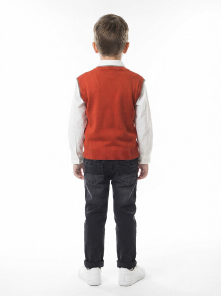 Erkek Çocuk 4'lü Alt Üst Takım 2-5 Yaş 12201 Gri - 4