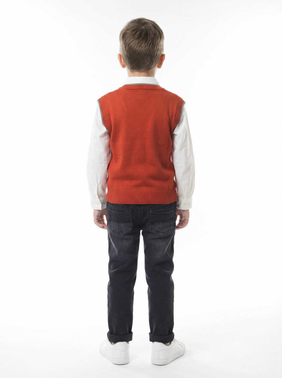 Erkek Çocuk 4'lü Alt Üst Takım 2-5 Yaş 12201 Gri - 4