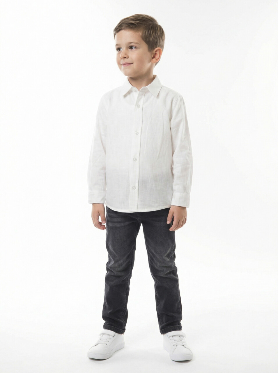 Erkek Çocuk 4'lü Alt Üst Takım 2-5 Yaş 12201 Gri - 5