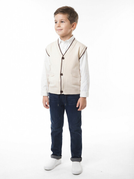 Erkek Çocuk 4'lu Alt Üst Takım 6-9 Yaş 13219 Kahverengi - 5