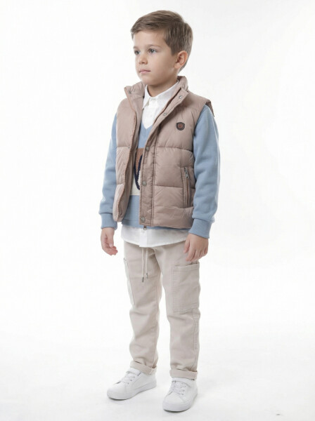 Erkek Çocuk 3'lu Alt Üst Takım 6-9 Yaş 13217 Vizon - 3