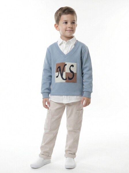 Erkek Çocuk 3'lu Alt Üst Takım 6-9 Yaş 13217 Vizon - 4