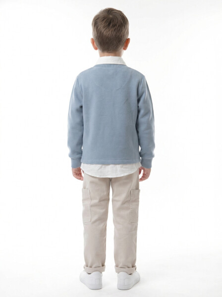 Erkek Çocuk 3'lu Alt Üst Takım 6-9 Yaş 13217 Vizon - 5