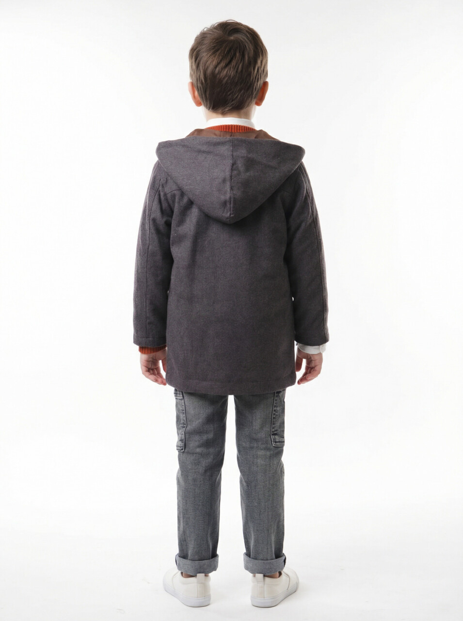 Erkek Çocuk 4'lü Alt Üst Takım 2-5 Yaş 12211 Antrasit - Turuncu - 3