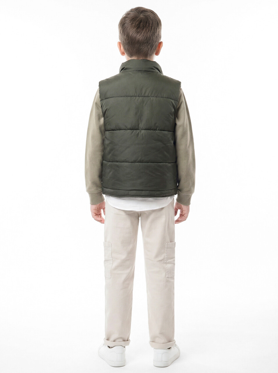 Erkek Çocuk 3'lu Alt Üst Takım 6-9 Yaş 13218 Haki - 2