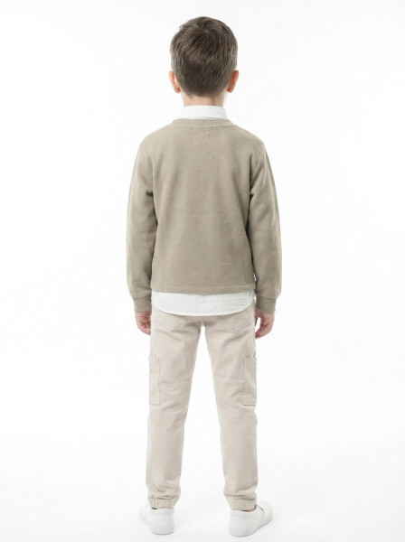 Erkek Çocuk 3'lu Alt Üst Takım 6-9 Yaş 13218 Haki - 4