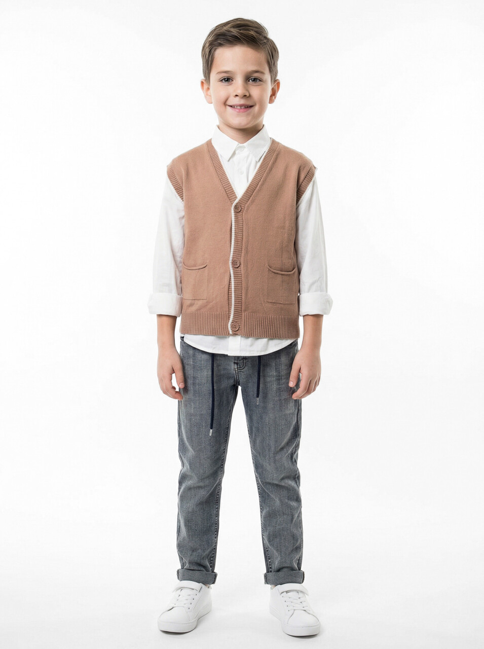 Erkek Çocuk 4'lu Alt Üst Takım 6-9 Yaş 13204 Camel - 3