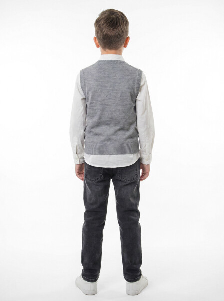 Erkek Çocuk 4'lu Alt Üst Takım 6-9 Yaş 13204 Gri - 4