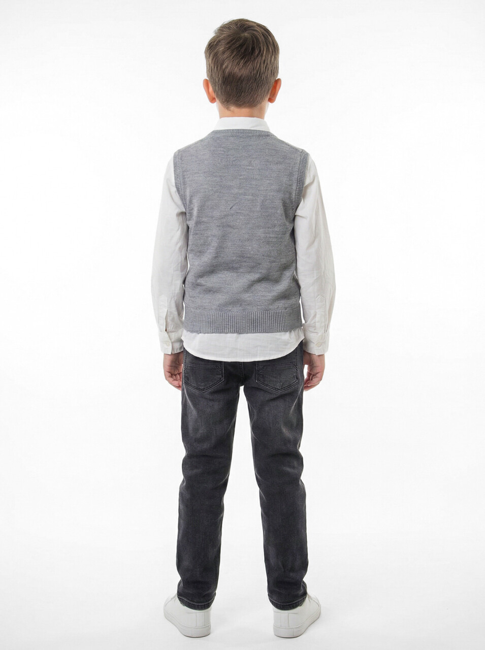 Erkek Çocuk 4'lu Alt Üst Takım 6-9 Yaş 13204 Gri - 4