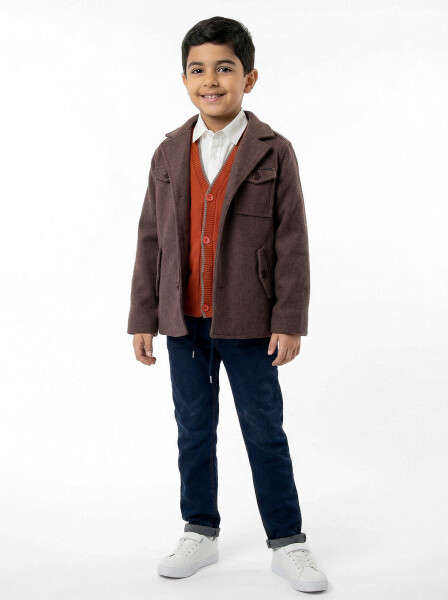 Erkek Çocuk 4'lu Alt Üst Takım 6-9 Yaş 13220 Kahverengi - NASR GRUB