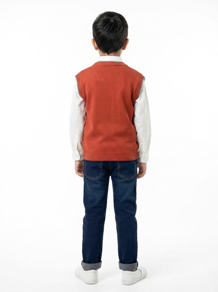 Erkek Çocuk 4'lu Alt Üst Takım 6-9 Yaş 13220 Kahverengi - 4