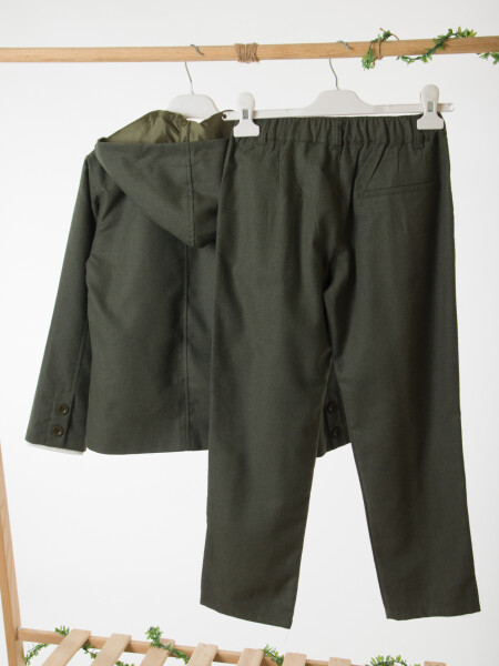 Erkek Çocuk 3'lü Alt Üst Takım 6-9 Yaş 13216 Haki - 7