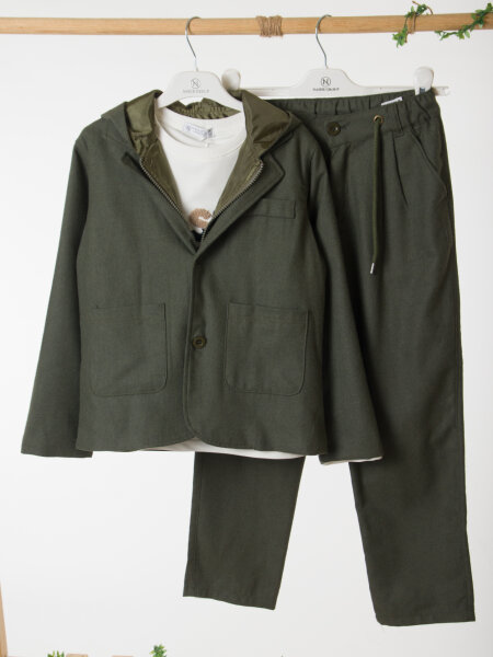 Erkek Çocuk 3'lü Alt Üst Takım 6-9 Yaş 13216 Haki - 6