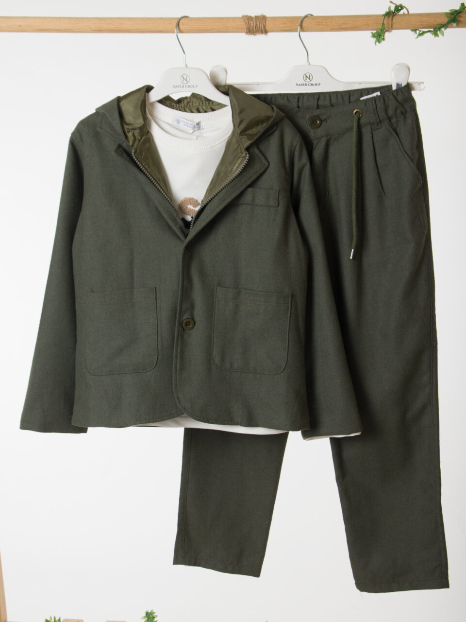Erkek Çocuk 3'lü Alt Üst Takım 6-9 Yaş 13216 Haki - 6