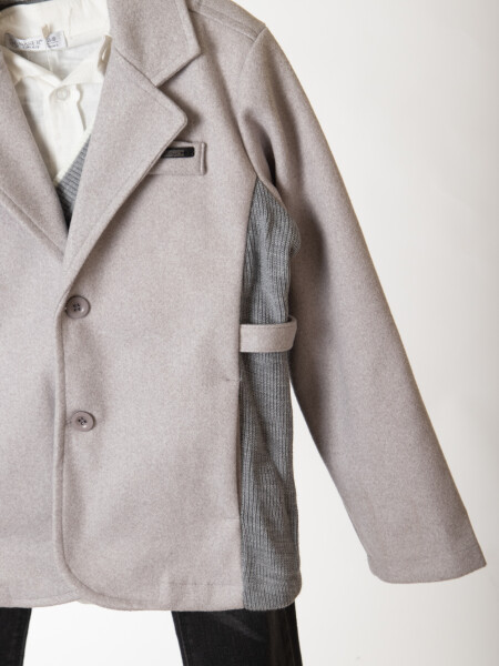 Erkek Çocuk 4'lu Alt Üst Takım 6-9 Yaş 13204 Gri - 7