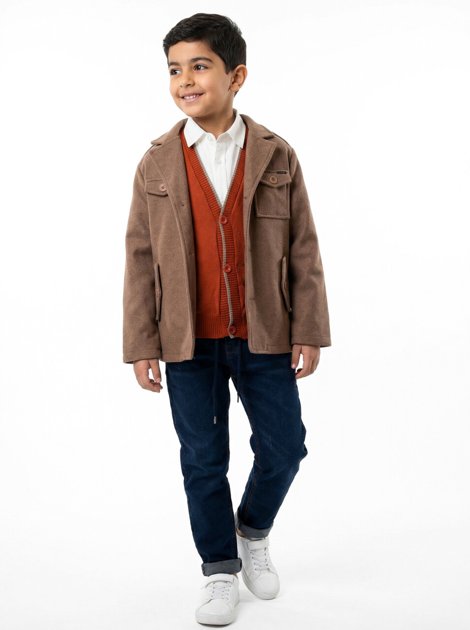 Erkek Çocuk 4'lu Alt Üst Takım 6-9 Yaş 13220 Camel - 1