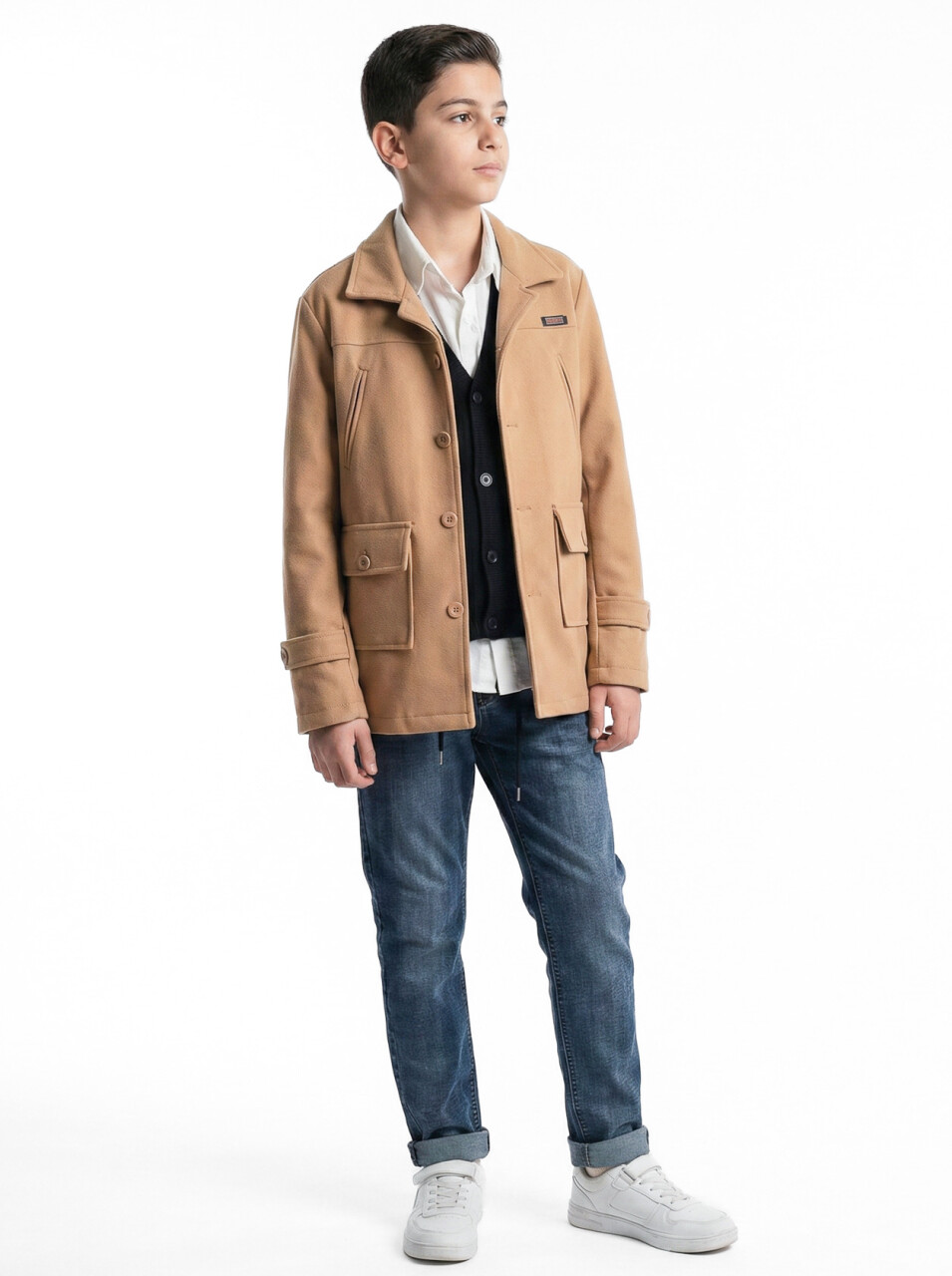 Erkek Çocuk 4'lü Alt Üst Takım 11-14 Yaş 14203 Camel - 1