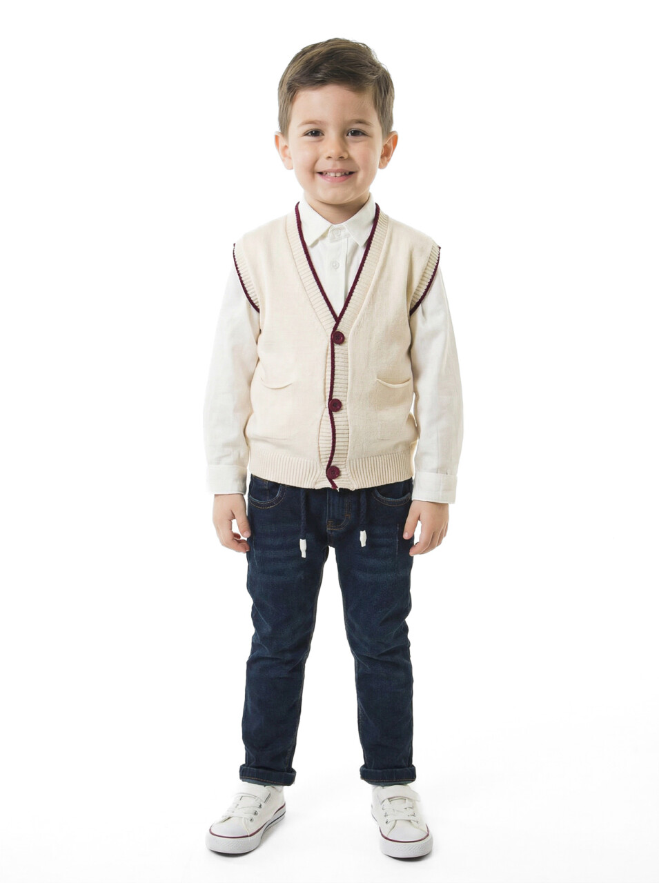 Erkek Çocuk 4'lü Alt Üst Takım 2-5 Yaş 12207 Bordo - 3