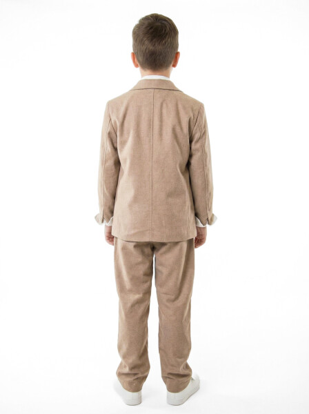 Erkek Çocuk 4'lu Alt Üst Takım 11-14 Yaş 14201 Bej - 2
