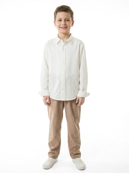 Erkek Çocuk 4'lu Alt Üst Takım 11-14 Yaş 14201 Bej - 5