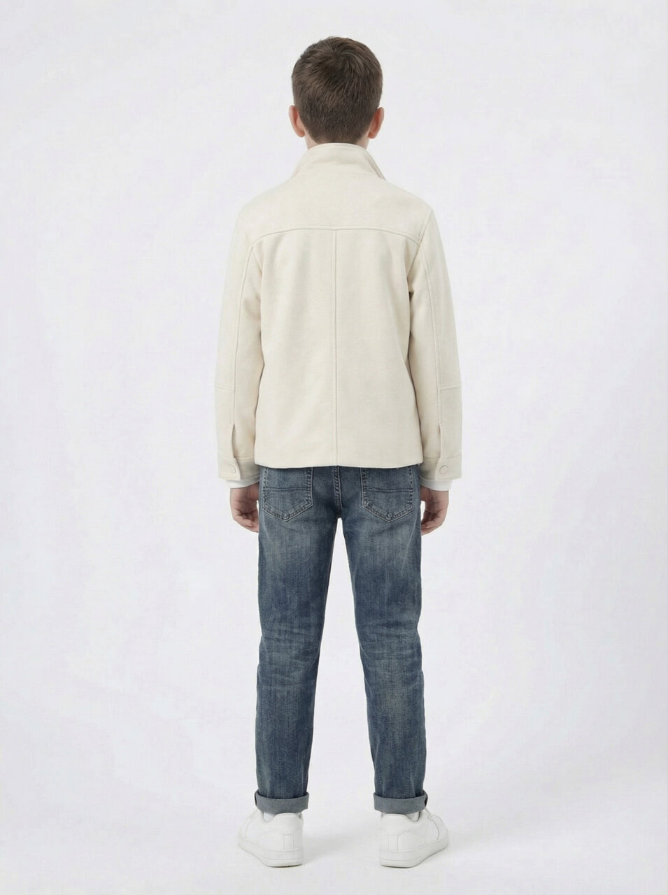 Erkek Çocuk 3'lü Alt Üst Takım 11-14 Yaş 14205 Ekru - Mavi - 2