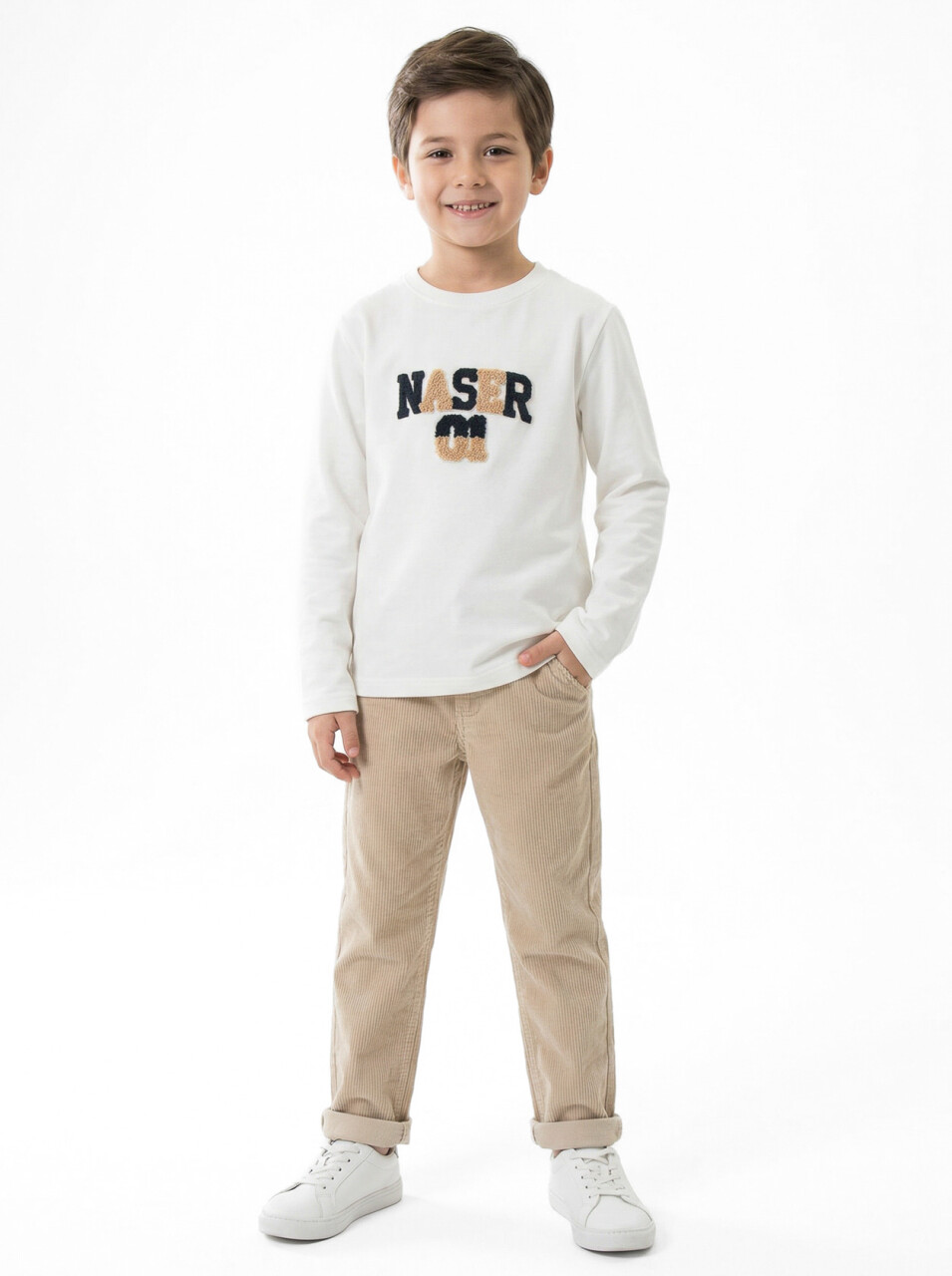 Erkek Çocuk 3'lü Alt Üst Takım 6-9 Yaş 13209 Bej - 4