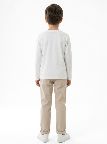 Erkek Çocuk 3'lü Alt Üst Takım 6-9 Yaş 13209 Bej - 5