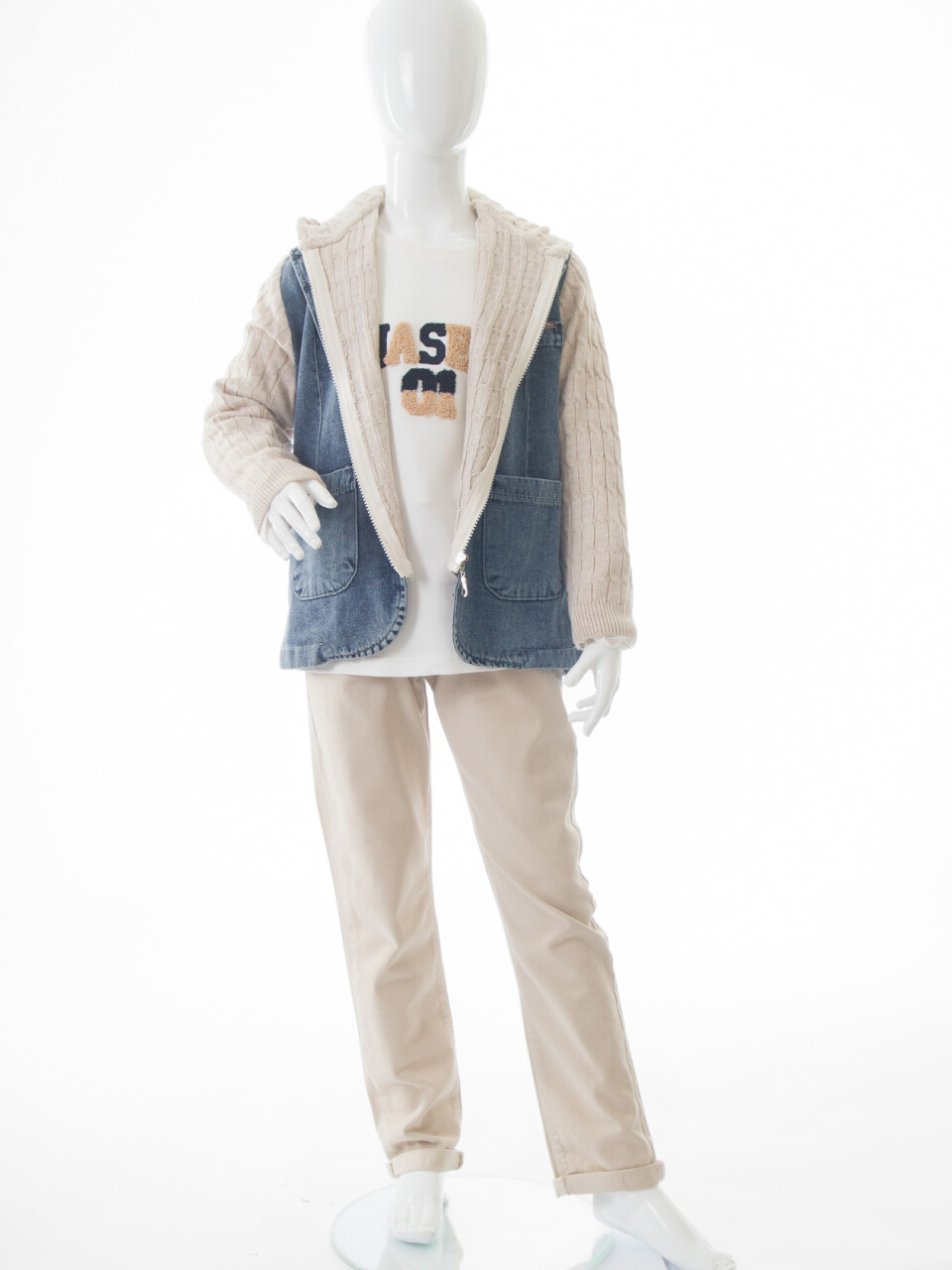 Erkek Çocuk 3'lü Alt Üst Takım 6-9 Yaş 13209 Bej - 6