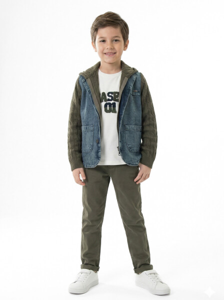 Boy's 3-piece top and bottom set, ages 6-9, 13209 - NASR GRUB