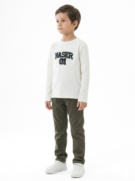 Erkek Çocuk 3'lü Alt Üst Takım 6-9 Yaş 13209 Haki - 4