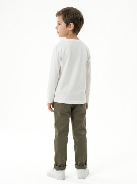 Erkek Çocuk 3'lü Alt Üst Takım 6-9 Yaş 13209 Haki - 5