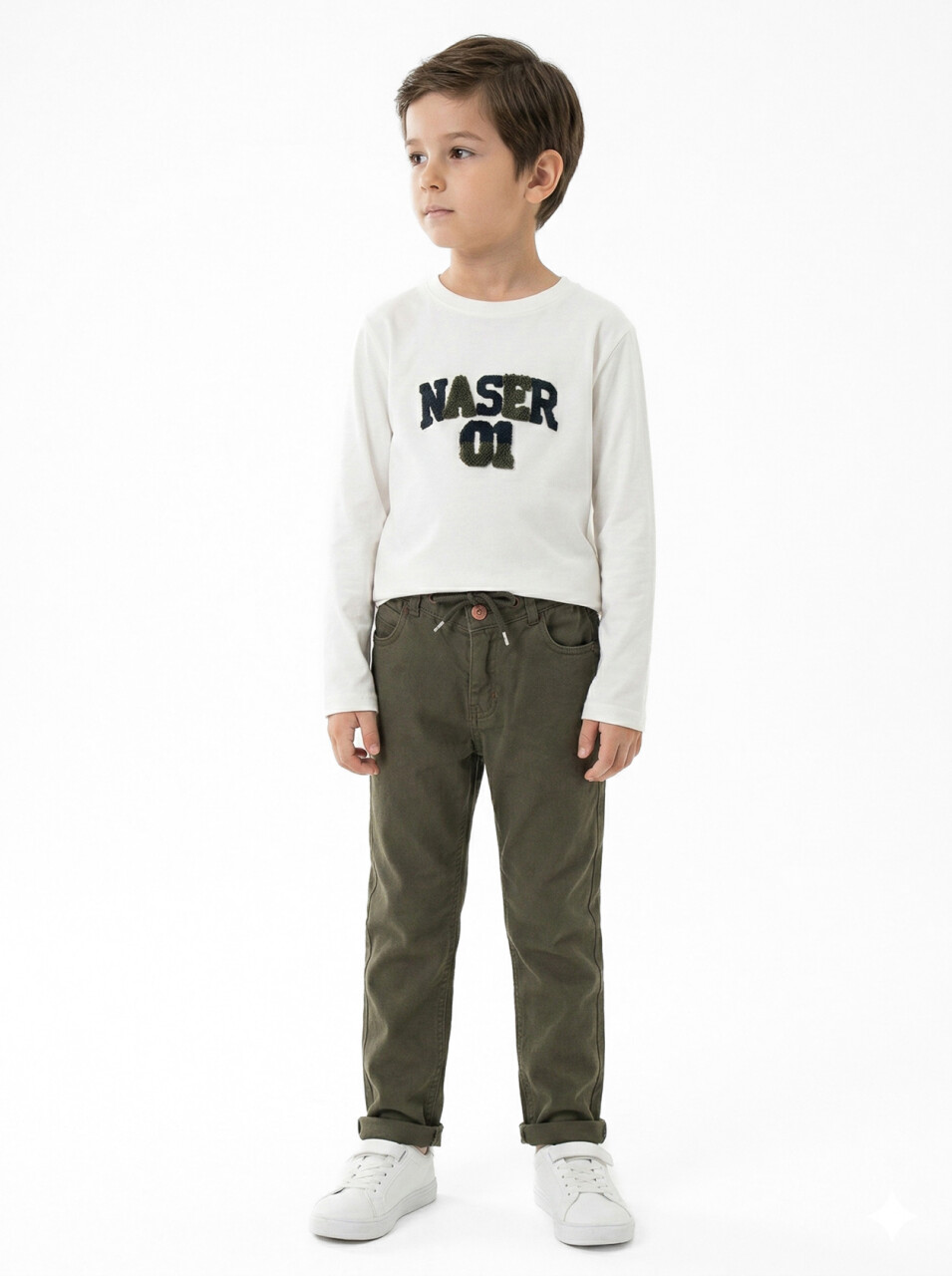 Erkek Çocuk 3'lü Alt Üst Takım 6-9 Yaş 13209 Haki - 6