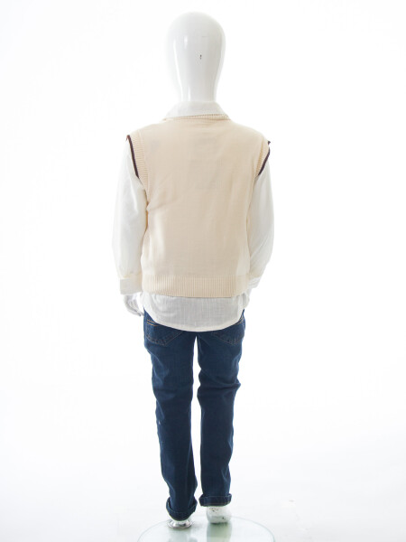 Erkek Çocuk 4'lü Alt Üst Takım 2-5 Yaş 12201 Koyu Kahverengi - 2