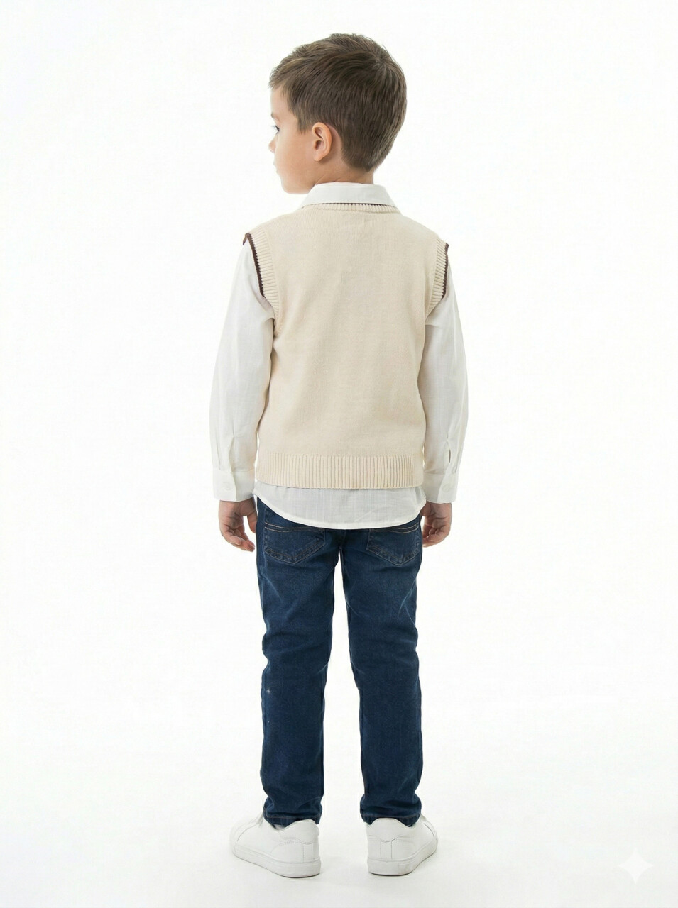 Erkek Çocuk 4'lü Alt Üst Takım 2-5 Yaş 12201 Koyu Kahverengi - 5