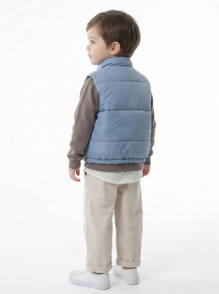 Erkek Çocuk 3'lu Alt Üst Takım 1-3 Yaş 11211 Mavi - 3