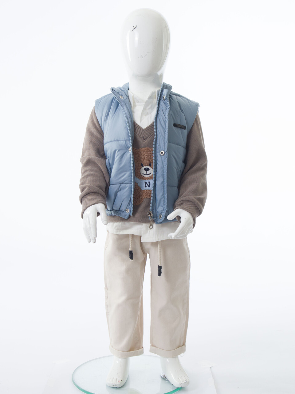 Erkek Çocuk 3'lu Alt Üst Takım 1-3 Yaş 11211 Mavi - 6