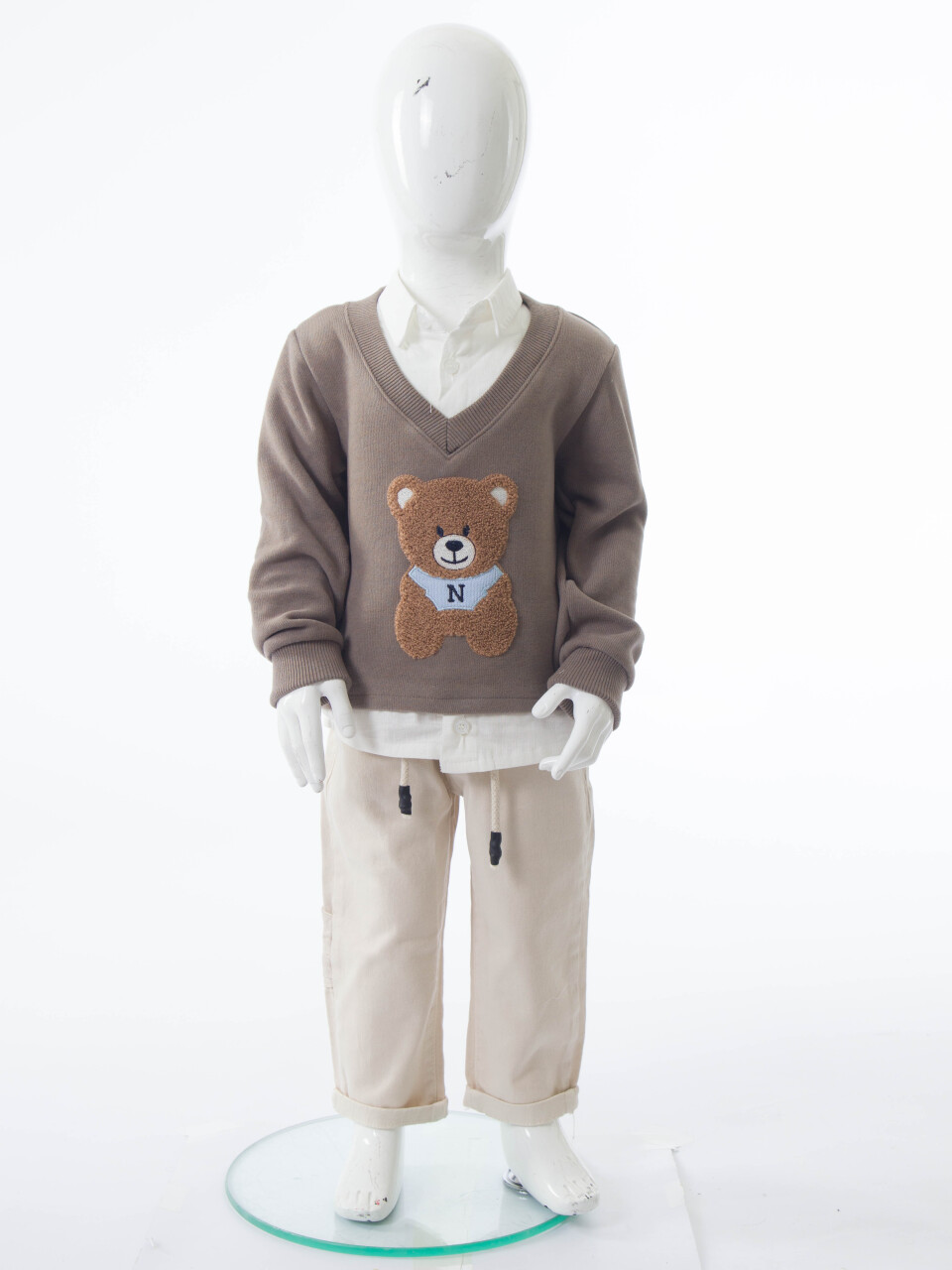 Erkek Çocuk 3'lu Alt Üst Takım 1-3 Yaş 11211 Mavi - 9