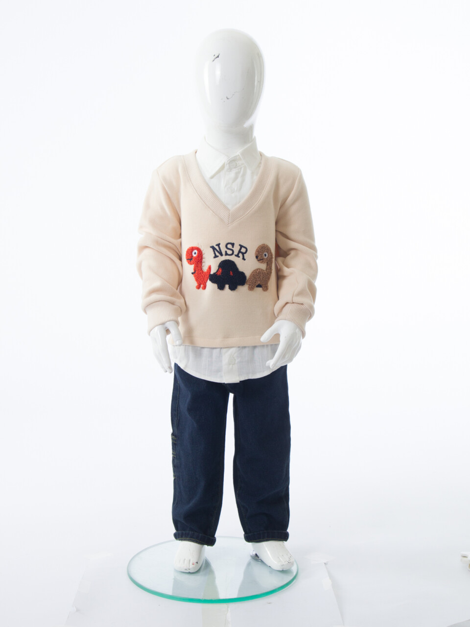 Erkek Çocuk 3'lu Alt Üst Takım 2-5 Yaş 12218 Kiremit - Bej - 9