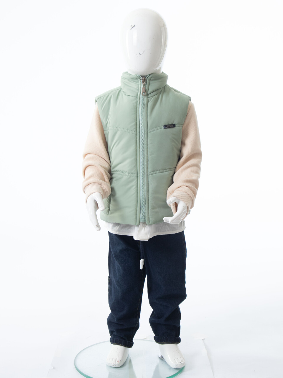 Erkek Çocuk 3'lu Alt Üst Takım 2-5 Yaş 12218 Mint - Bej - 7