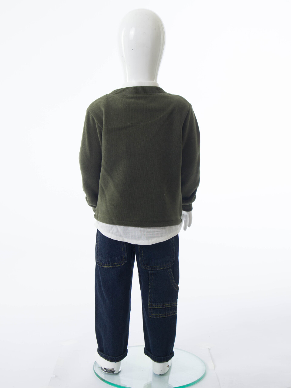 Erkek Çocuk 3'lu Alt Üst Takım 1-3 Yaş 11210 Hardal - Haki - 2