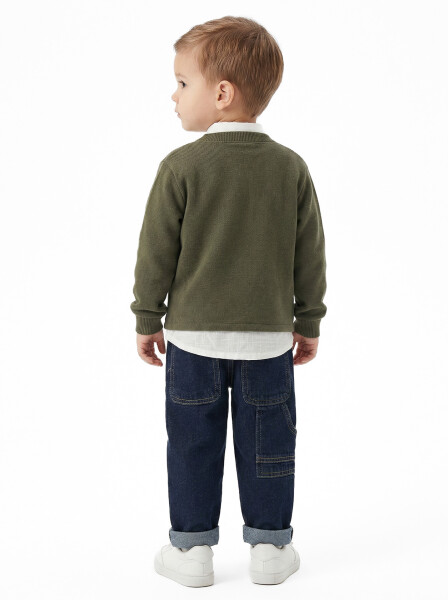 Erkek Çocuk 3'lu Alt Üst Takım 1-3 Yaş 11210 Hardal - Haki - 5