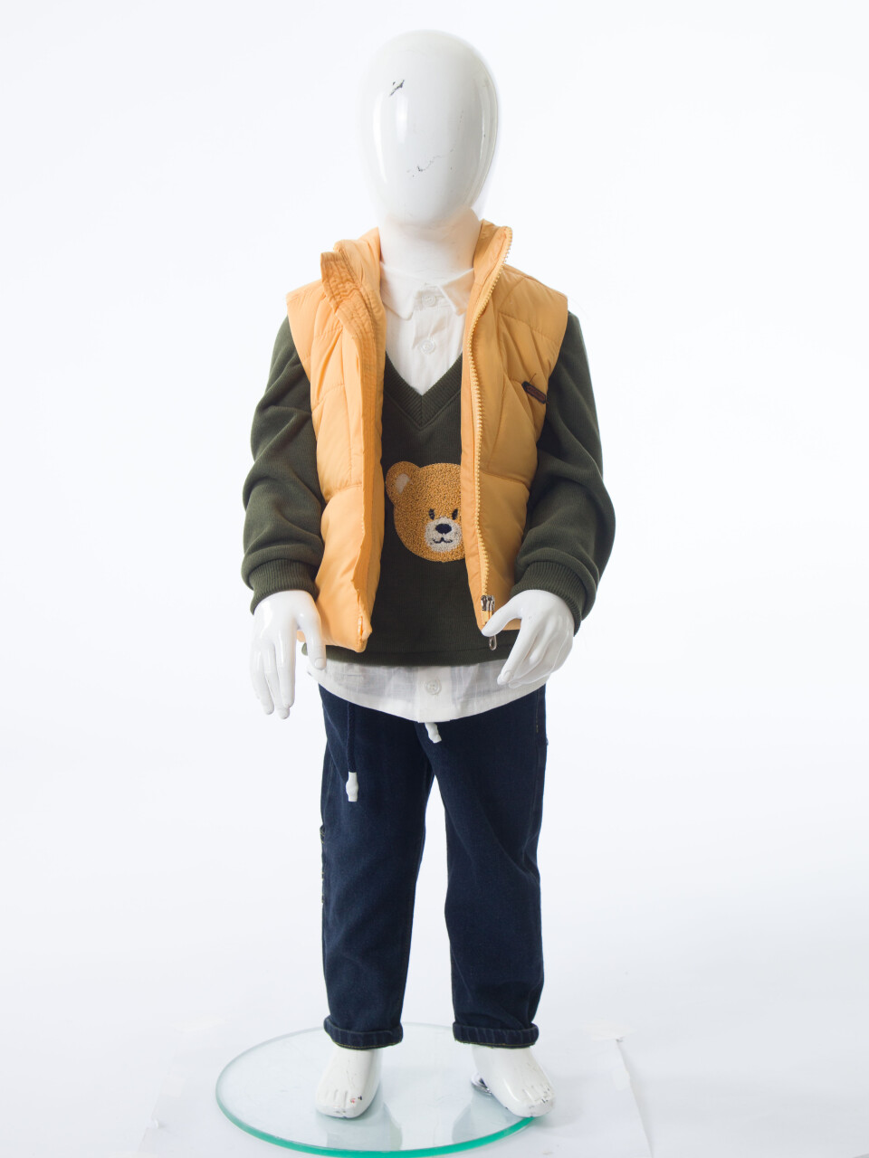 Erkek Çocuk 3'lu Alt Üst Takım 1-3 Yaş 11210 Hardal - Haki - 6