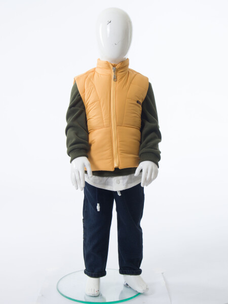 Erkek Çocuk 3'lu Alt Üst Takım 1-3 Yaş 11210 Hardal - Haki - 7